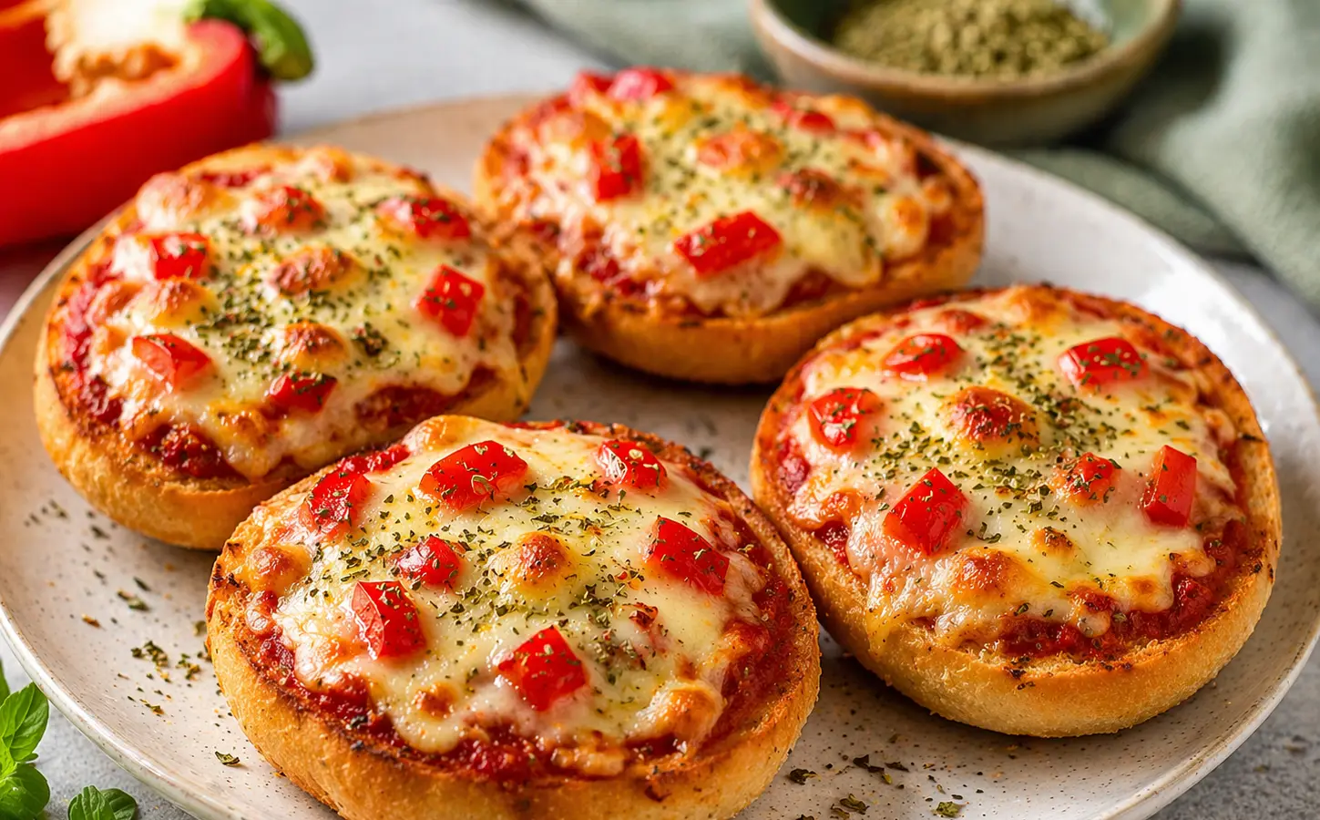 Mini pizze z pieczywa